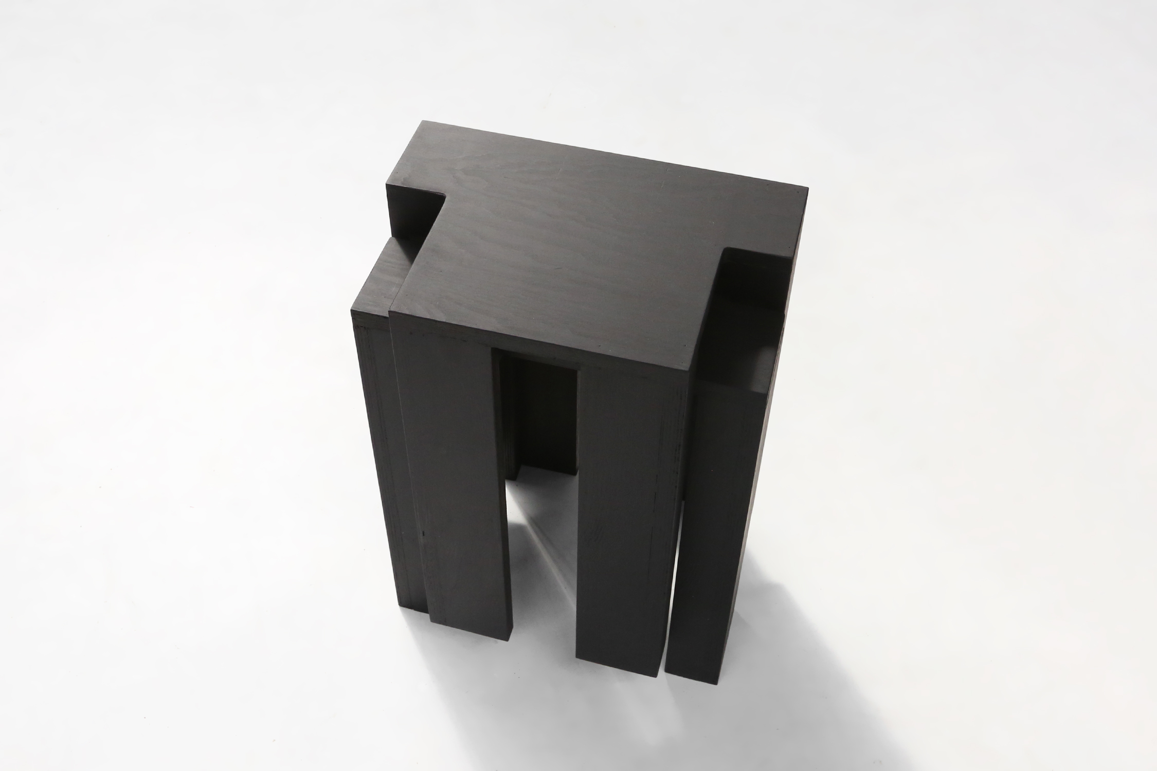 Black stackable stools of side tables by Bram Vanderbeke, Belgium, 2017thumbnail